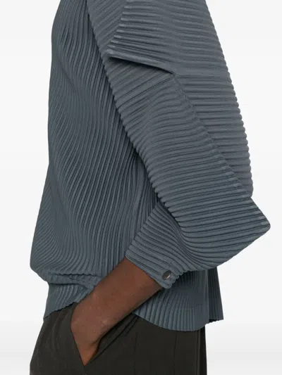 Issey Miyake Angular Stone Jumper In Blue