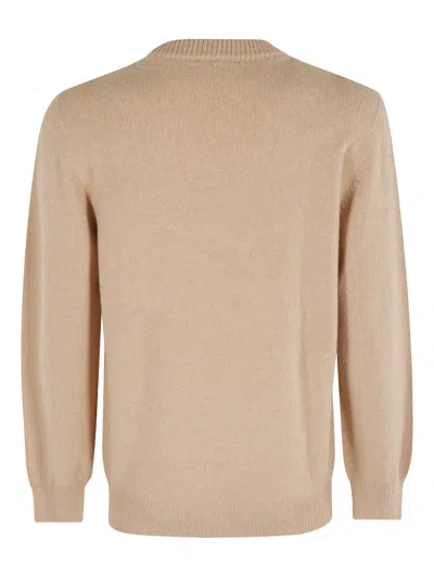 A Paper Kid Knitted Crew Neck Clothing In Neutral