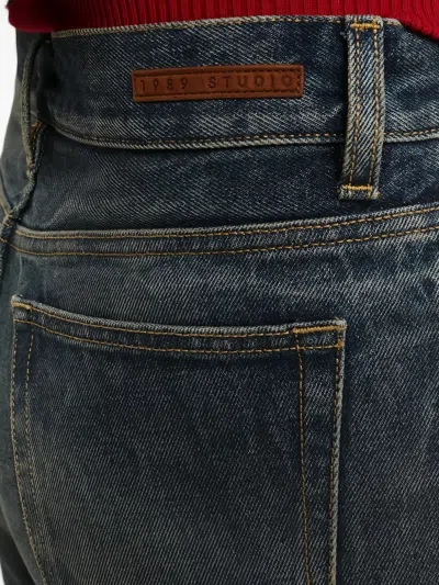 1989 Studio Gucci Multicolor Leather And Fabric Multicolor Sneakers In Blue