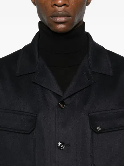 Tagliatore Chest-pocket Button Shirt In Black