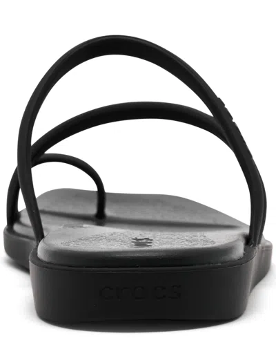 Crocs Women's Miami Toe Loop Sandals From Finish Line In Black