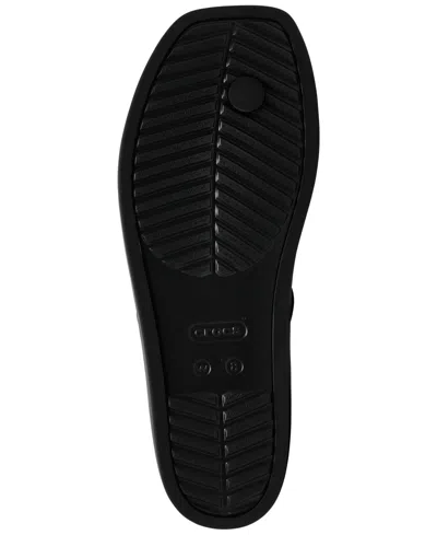 Crocs Women's Miami Toe Loop Sandals From Finish Line In Black