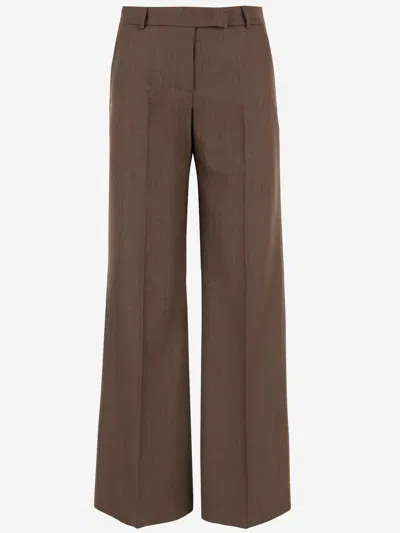 Ql2 Melody Wide-leg Pants In Brown