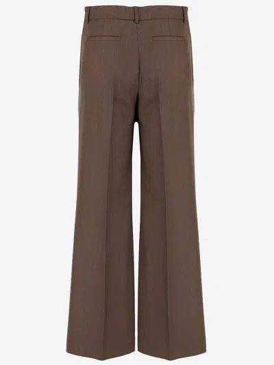 Ql2 Melody Wide-leg Pants In Brown