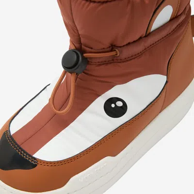 Moon Boot Jr Park Mid Animal Boots In Brown