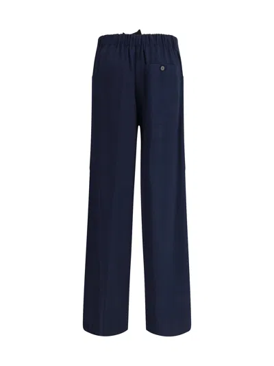 Forte Forte Cotton Bull Trousers In Blue