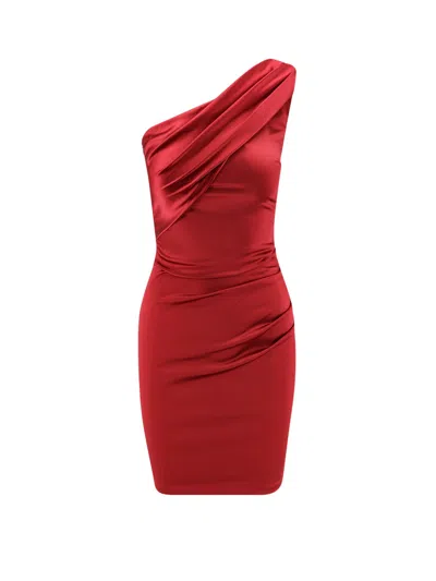 La Petit Robe Di Chiara Boni Zenax Short Satin Dress In Red