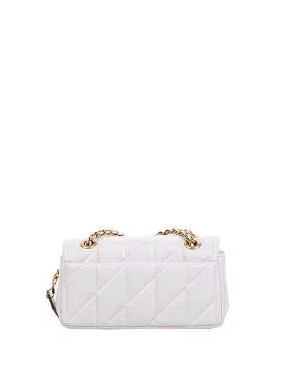 Coach Quilted Leather Shoulder Bag With Chain Strap In White