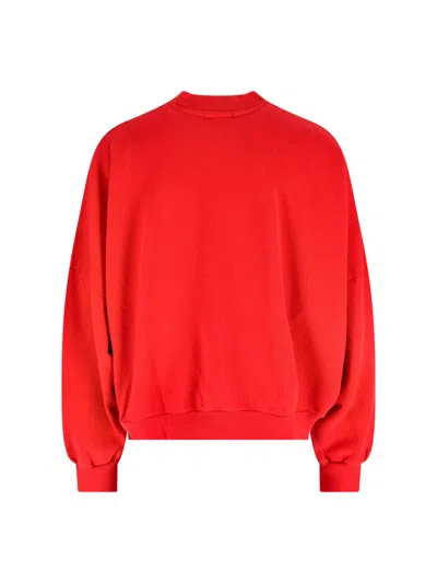 Willy Chavarria Diablo Hooligan Red Vintage-effect Sweatshirt In Red