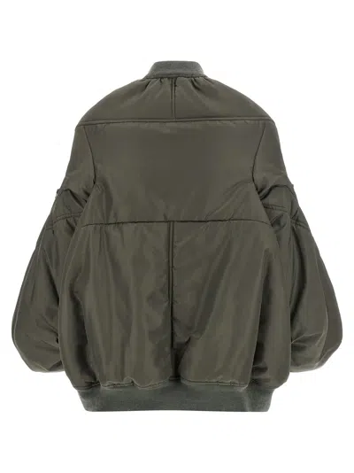 Junya Watanabe Lightweight Nylon Jacket With High Collar And Streamlined Silhouette In Green