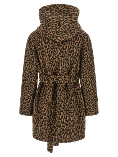 Tagliatore Leopard Printed Jilly Coat In Brown