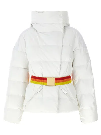 Goldbergh Bufera Belted Ski Jacket In White
