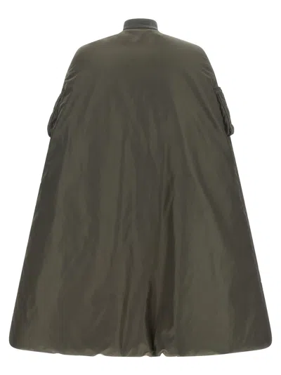 Junya Watanabe Oversized Bomber Style Cape Jacket In Green