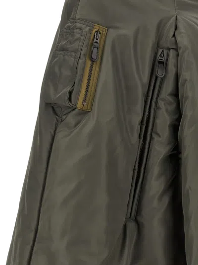 Junya Watanabe Oversized Bomber Style Cape Jacket In Green