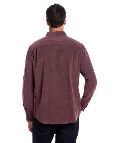Weatherproof Vintage Men's Solid Collar Shirt In Burgundy