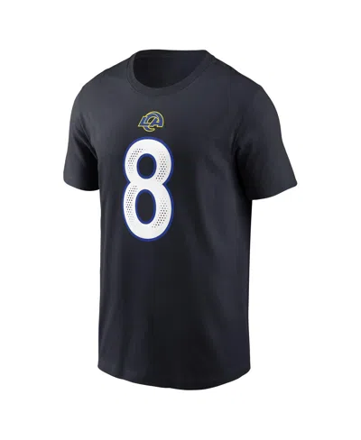 Nike Men's Jared Verse Midnight Blue Los Angeles Rams 2025 Rivalries Collection Player Name Number T-shir In Blue