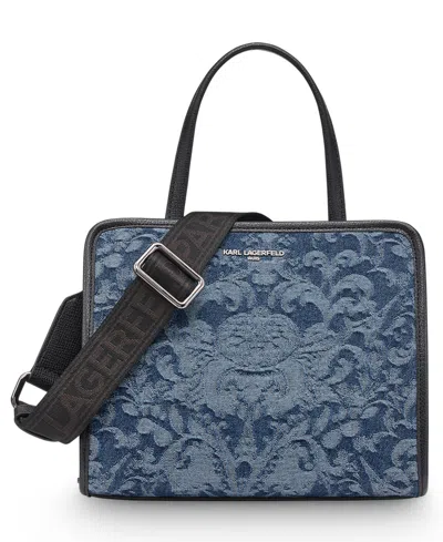 Karl Lagerfeld Maybelle Small Satchel Handbag In Blue