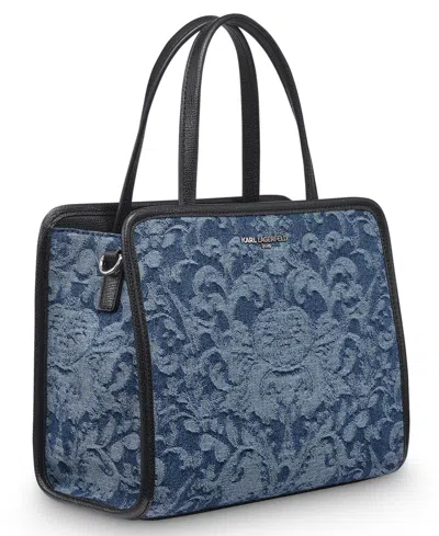 Karl Lagerfeld Maybelle Small Satchel Handbag In Blue