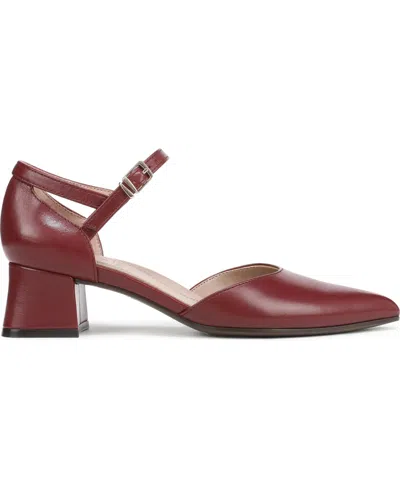 Naturalizer Women's Maddox Block Heel Ankle Strap Pumps In Burgundy