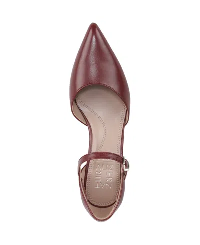 Naturalizer Women's Maddox Block Heel Ankle Strap Pumps In Burgundy