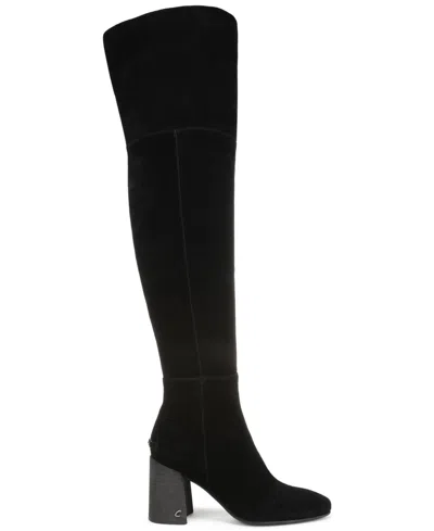 Circus Ny By Sam Edelman Women's Brigid Wide-calf Over-the-knee Block-heel Boots In Black