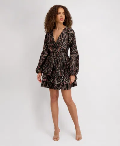 Siena Women's V-neck Embroidered Woven Dress In Multi