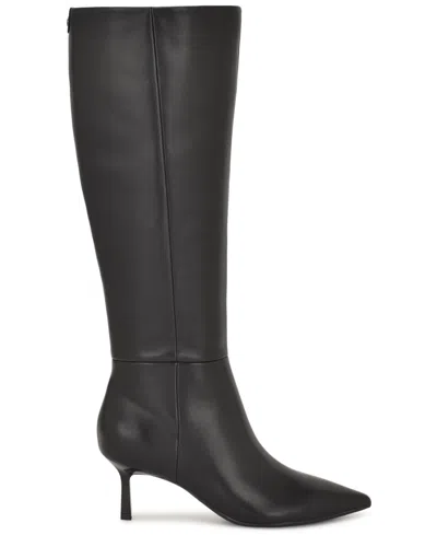 Nine West Kimdee 9x9 Pointed Toe Knee High Boot In Black