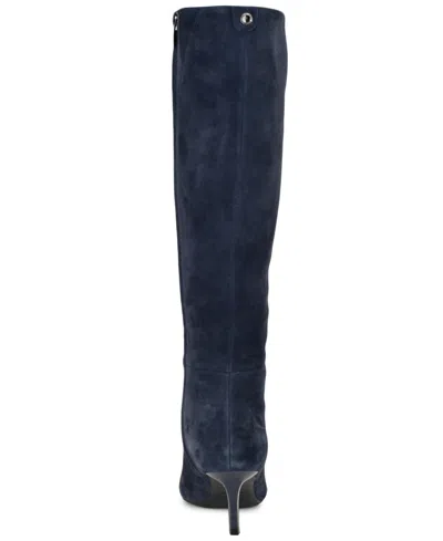 Nine West Kimdee 9x9 Pointed Toe Knee High Boot In Blue