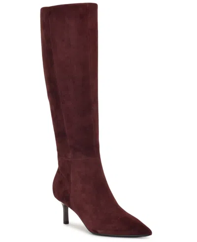 Nine West Kimdee 9x9 Pointed Toe Knee High Boot In Burgundy