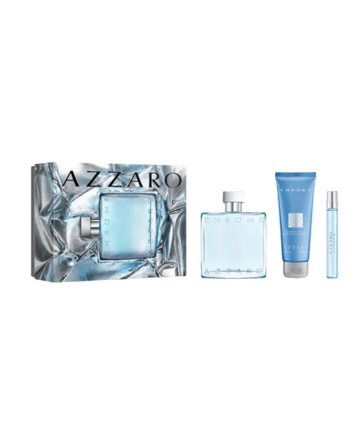 Azzaro Men's 3-pc. Chrome Eau De Toilette Fragrance Set In Transparent