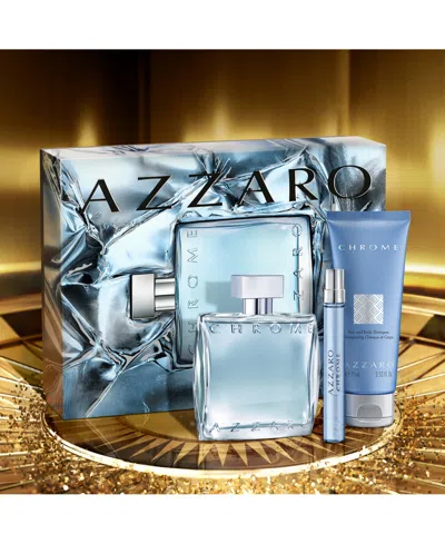 Azzaro Men's 3-pc. Chrome Eau De Toilette Fragrance Set In Transparent