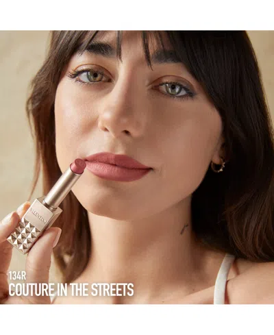 Valentino Limited Edition Spike Buttery Matte Refillable Lipstick Trio And Clutch Set, 0.07 Oz. In Transparent