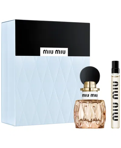Miu Miu Miutine Eau De Parfum Perfume Gift Set In Transparent