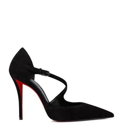 Christian Louboutin Miss Ziggyta 100 Suede Pumps In Black