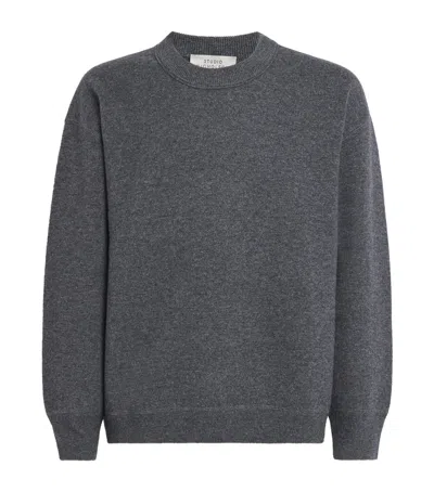 Studio Nicholson Grey Double Wool And Cashmere Moray Sweater In Gray