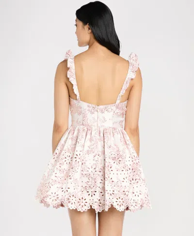 Morgan & Company Women's Bridgerton Metallic Short Dress In Pink