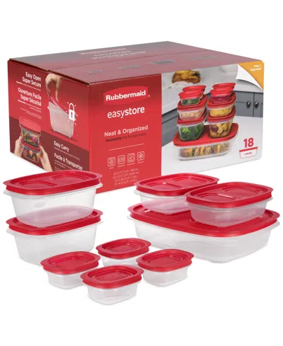 Rubbermaid Easystore Large Food Storage Containers With Lids, 18-pc. Set In Red