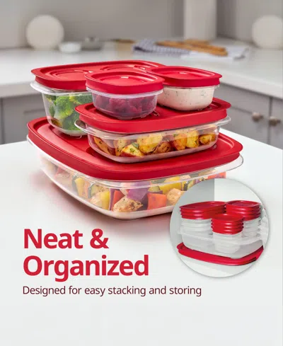 Rubbermaid Easystore Large Food Storage Containers With Lids, 18-pc. Set In Red