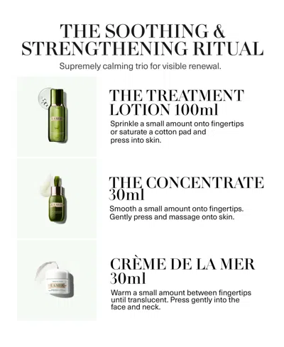La Mer The Soothing Trio Gift Set In Transparent