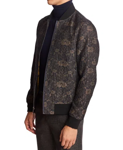 Paisley & Gray Men's Hyde Patterned Bomber Jacket In Black