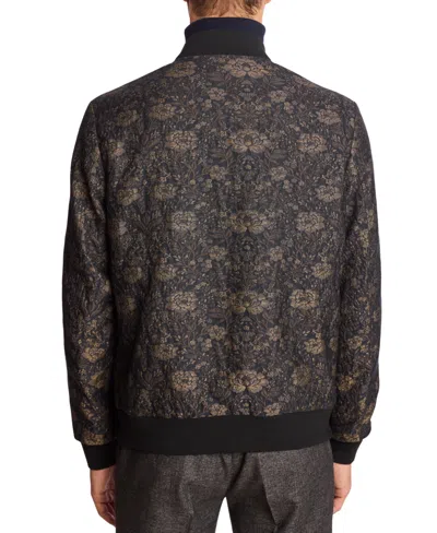 Paisley & Gray Men's Hyde Patterned Bomber Jacket In Black