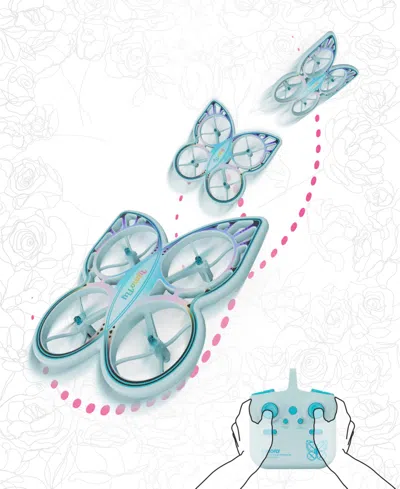 Sharper Image Lumofly Glowing Butterfly Stunt Drone In Blue