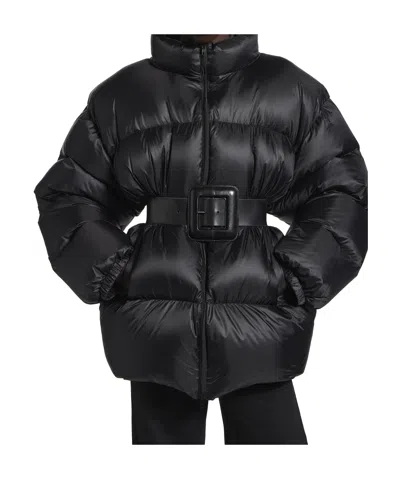 Balenciaga Coats Black In Black