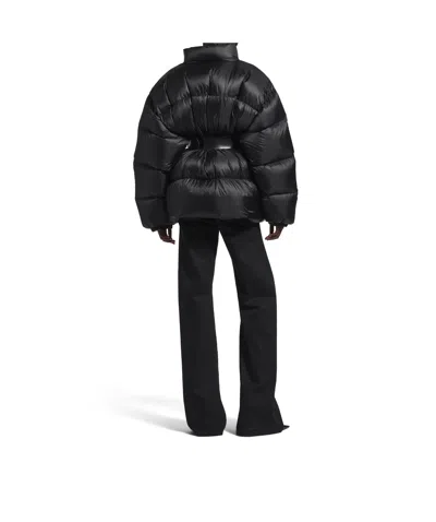 Balenciaga Coats Black In Black