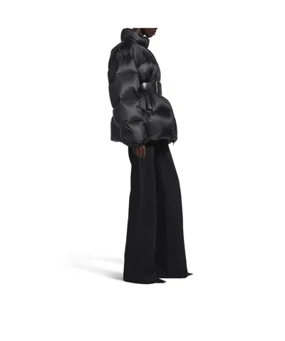 Balenciaga Coats Black In Black