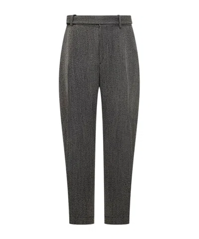 Studio Nicholson Belted Pants Featuring Pleated Design In Gray