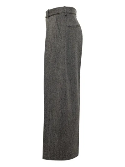 Studio Nicholson Belted Pants Featuring Pleated Design In Gray