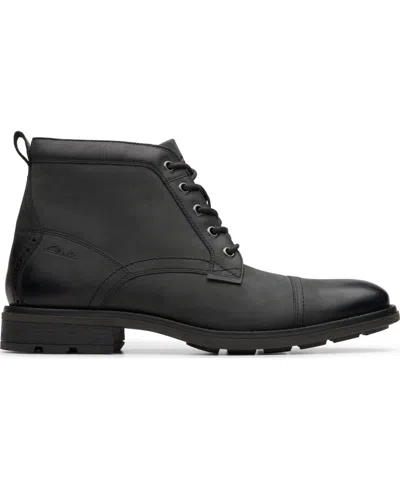 Clarks ® Emmet Side Zip Lace-up Boot In Black