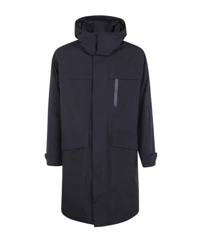 Herno Ex Laminar Long Parka In Blue