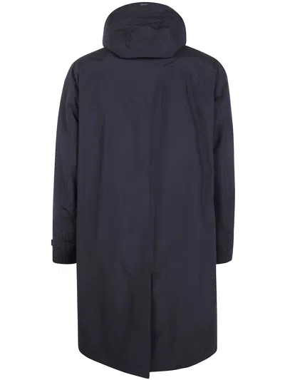 Herno Ex Laminar Long Parka In Blue